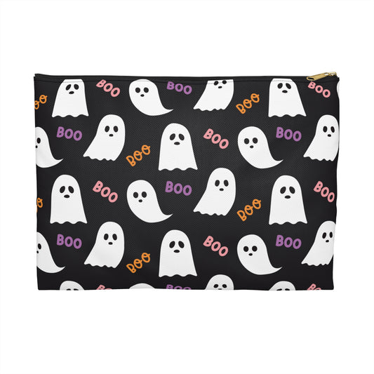 Halloween Ghost Accessory Pouch, Cute Bags for School, Makeup Organizer, Spooky Gift, Boo Design