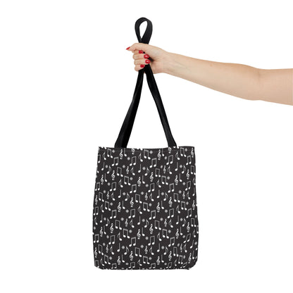 Musical Notes Tote Bag, Eco-Friendly Shopping Bag, Music Lover Gift, Stylish Carry-All, Gift for Musicians