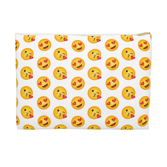 Cute Emoji Accessory Pouch, Fun Makeup Bag, Travel Organizer, Gift for Friends, School Supplies, Adorable Storage