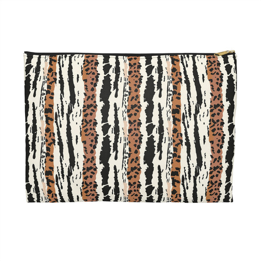 Wild Print Accessory Pouch - Stylish Makeup Bag, Travel Organizer, Gift for Her, Fashion Storage, Animal Print Design
