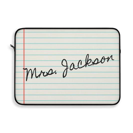 Personalized Teacher Laptop Sleeve, Customized Tech Organizer for Educators, Gift for Teachers, Back to School Accessory, Mrs. Jackson [...]