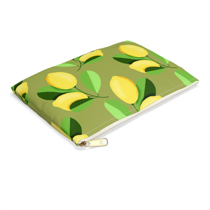 Lemon Print Accessory Pouch | Fun, Stylish Makeup Bag | Ideal Gift for Friends & Family, Organizing, Travel, Summer Vibes