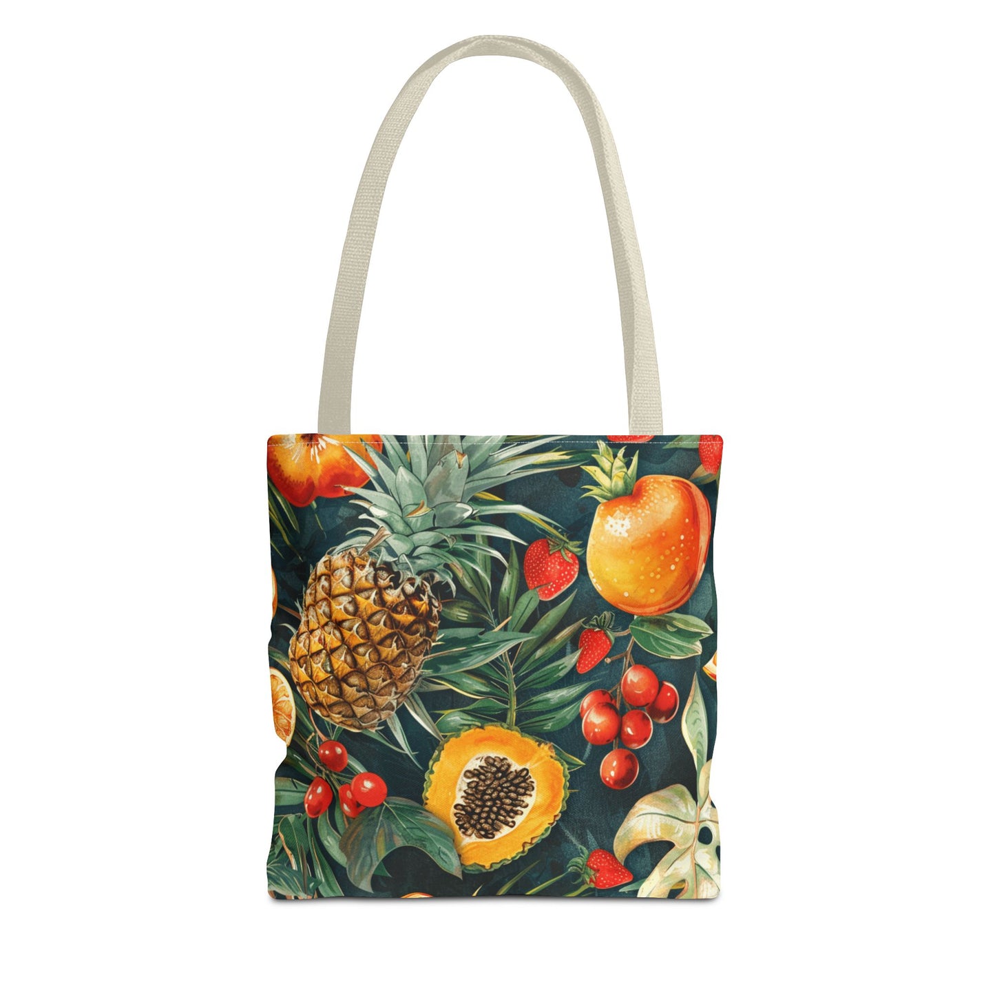 Tropical Fruit Tote Bag, Eco-Friendly Grocery Bag, Summer Beach Essentials, Cute Handbag for Farmers Market, Gift for Fruit Lovers
