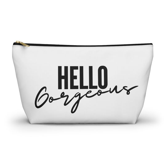 Accessory Pouch - "Hello Gorgeous" Makeup Bag, Travel Organizer, Cute Gift for Her, Fashion Essentials, Cosmetic Case, Stylish Storage