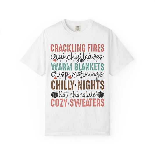 Fall Cozy T-Shirt, Unisex Autumn Tee, Warm Blankets Fashion, Seasonal Gift, Chilly Nights Apparel, Cute Thanksgiving Shirt