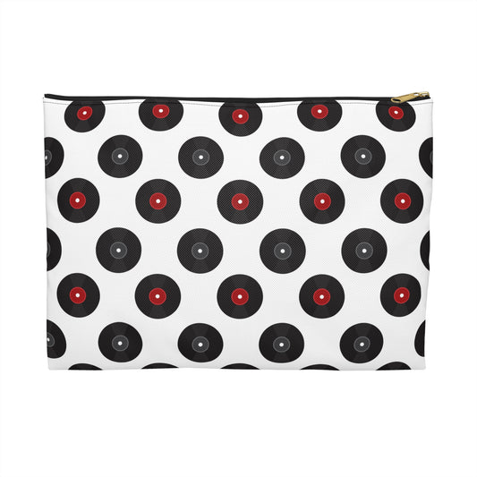 Vintage Vinyl Record Accessory Pouch, Music Lover’s Storage Bag, Travel Toiletry Case, Gift for DJs, Vinyl Record Fans