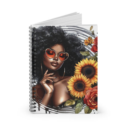 Bohemian Floral Spiral Notebook - Elegant Ruled Pages for Dreamers