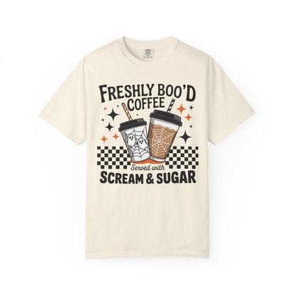 Spooky Vibes Coffee T-shirt, Halloween Gift, Unisex Tee, Fall Fashion, Casual Comfortable Wear, Fun Holiday Top