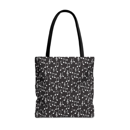 Musical Notes Tote Bag, Eco-Friendly Shopping Bag, Music Lover Gift, Stylish Carry-All, Gift for Musicians