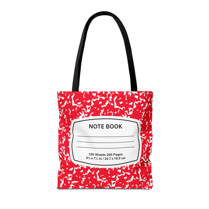 Teacher Tote Bag, School Bag, Back-to-School Accessory, Teacher Gift, Stylish Notebook Tote, Fashionable Classroom Essential, Red