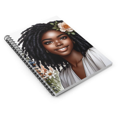 Beautifully Illustrated Floral Spiral Notebook - Ruled Lines for Inspiration