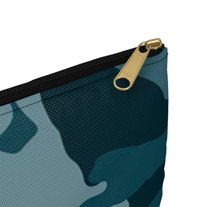 Camouflage Accessory Pouch — Blue Camo Makeup & Travel Organizer