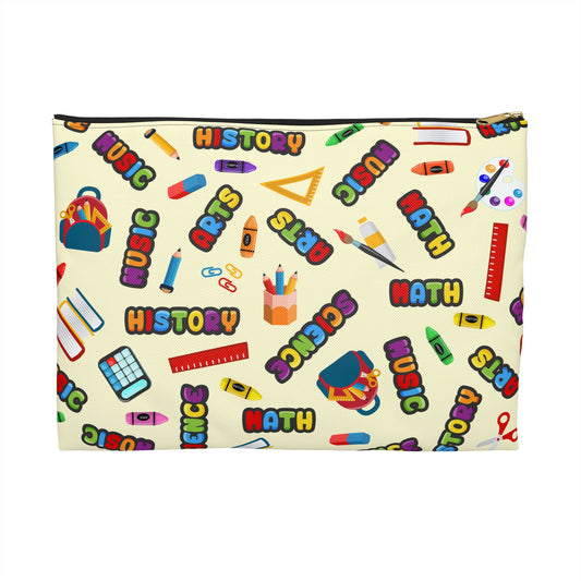Colorful School Subject Accessory Pouch, Fun Pencil Case, Teacher Gift, Student Supplies Organizer, Arts & Crafts Storage