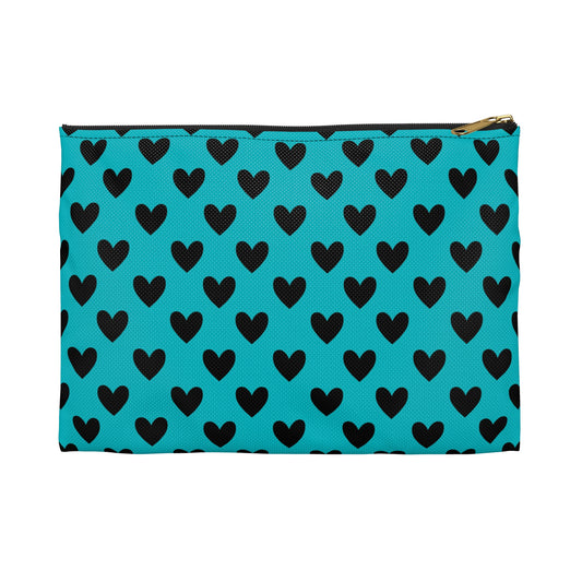Heart Print Accessory Pouch, Zipper Bag, Makeup Organizer, Travel Essentials, Cute Gifts for Her, Valentine's Day, Everyday Use