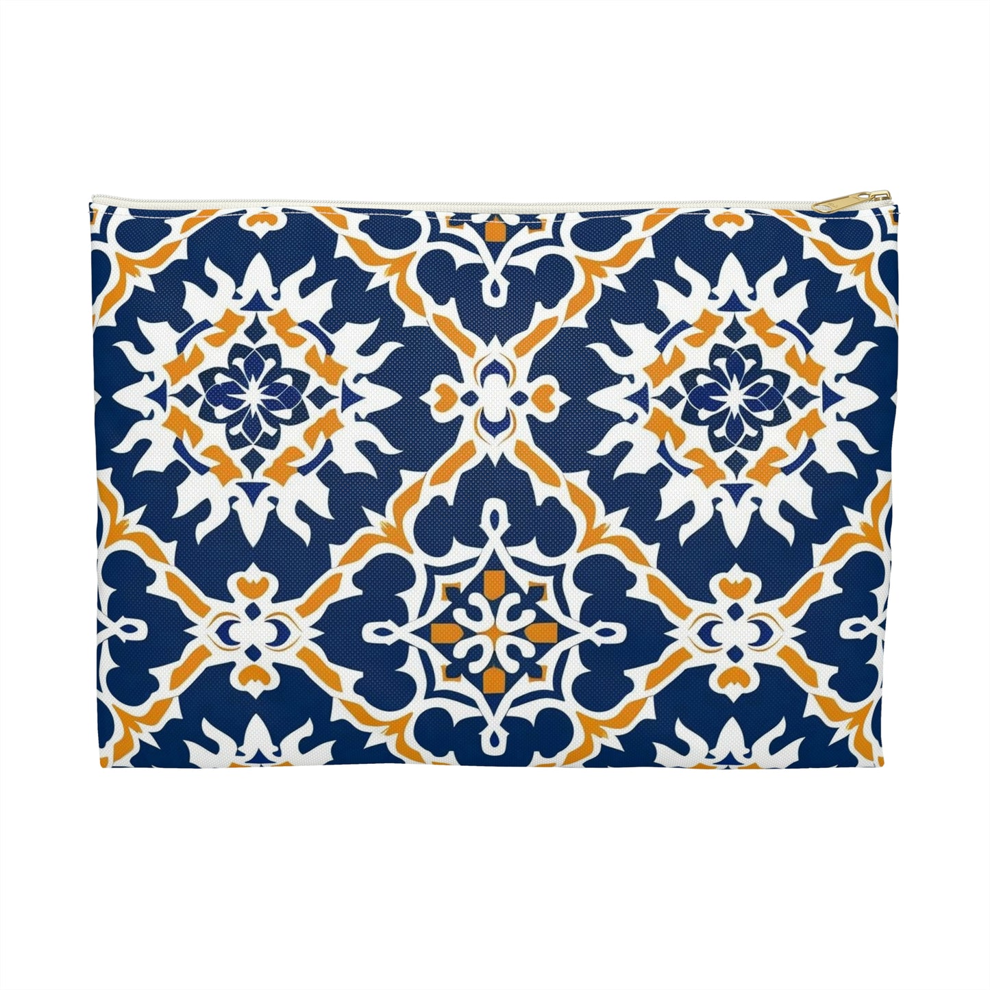 Elegant Navy & Gold Accessory Pouch | Stylish Cosmetic Bag, Travel Organizer, Gift for Her, Wedding Favor, Fashion Essentials