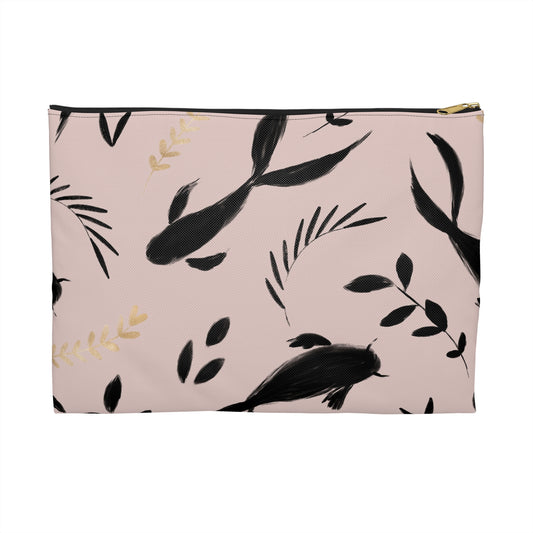 Chic Botanical Accessory Pouch, Floral Makeup Bag, Travel Organizer, Gift for Her, Cute Storage Pouch
