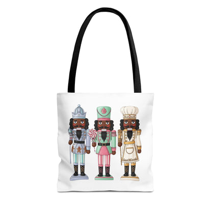 Nutcracker Trio Tote Bag — Holiday Christmas Nutcracker Soldiers Printed Tote