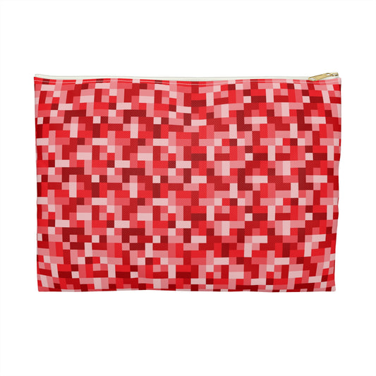 Colorful Pixelated Accessory Pouch | Organizer for Travel, Makeup, or Crafts, Gift for Gamers, Handmade Pouch, Stylish Storage