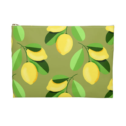 Lemon Print Accessory Pouch | Fun, Stylish Makeup Bag | Ideal Gift for Friends & Family, Organizing, Travel, Summer Vibes