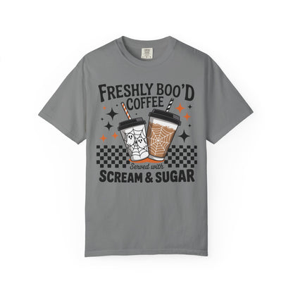 Spooky Vibes Coffee T-shirt, Halloween Gift, Unisex Tee, Fall Fashion, Casual Comfortable Wear, Fun Holiday Top