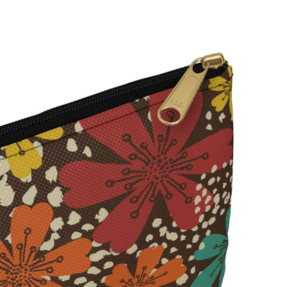 Vibrant Floral Accessory Pouch, Organizer Bag for Travel, Makeup, Gifts, Summer Vibes, Boho Style