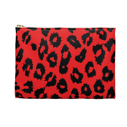 Bold Leopard Print Accessory Pouch, Makeup Bag, Travel Organizer, Clutch, Pencil Case, Gift for Her