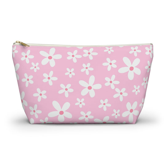 Floral Accessory Pouch | Cute Makeup Bag, Essential Organizing Bag, Gift for Her, Travel Cosmetic Case, Floral Print Pouch