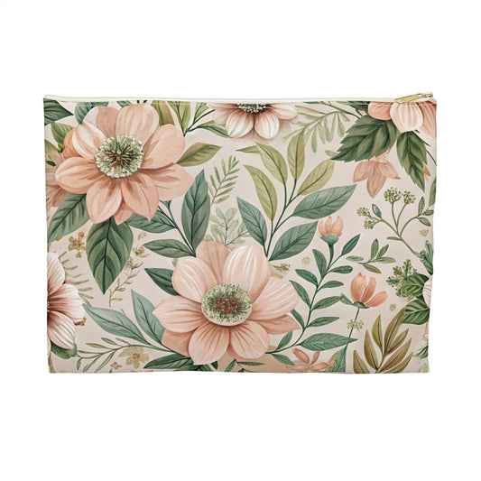 Floral Accessory Pouch, Makeup Bag, Travel Organizers, Gift for Her, Wedding Essentials, Summer Vibe