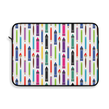 Colorful Crayon Laptop Sleeve - Cute, Fun, Art-Inspired Gift, School Accessory, Back to School, Kids, Teachers, Creative Professionals