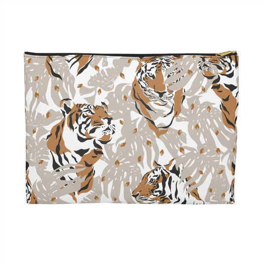 Stylish Accessory Pouch with Tiger & Leopard Patterns, Makeup Bag, Travel Organizer, Cute Clutch, Gift for Animal Lovers