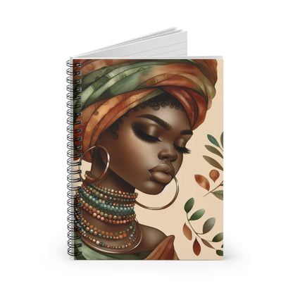 Boho Chic Spiral Notebook - Elegant Sketch Design for Creative Souls