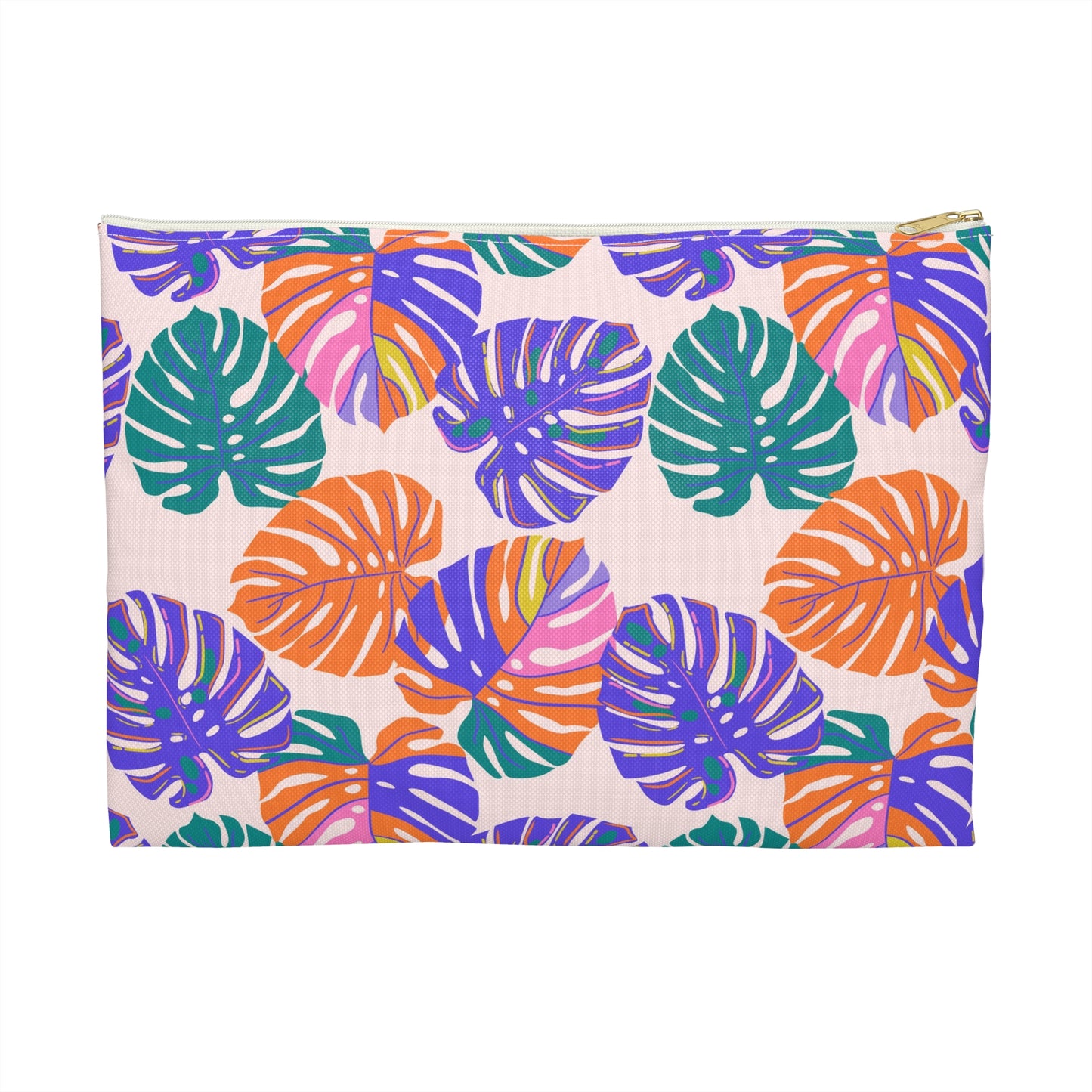 Tropical Leaf Accessory Pouch - Vibrant Beachy Makeup Bag, Travel Organizer, Gift for Her, Summer Vibes, Floral Print