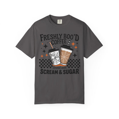 Spooky Vibes Coffee T-shirt, Halloween Gift, Unisex Tee, Fall Fashion, Casual Comfortable Wear, Fun Holiday Top