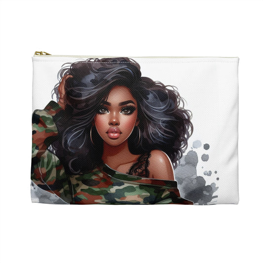 Camouflage Beauty Accessory Pouch | Chic Makeup Bag for Fashion Lovers, Gifts for Her, Travel Essentials, Personalized Storage