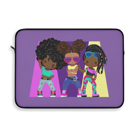 Cool Vibe Laptop Sleeve, Stylish Tech Case, Funky Sleeve for Students, Unique Gift for Teens, Trendy Laptop Accessory, Purple