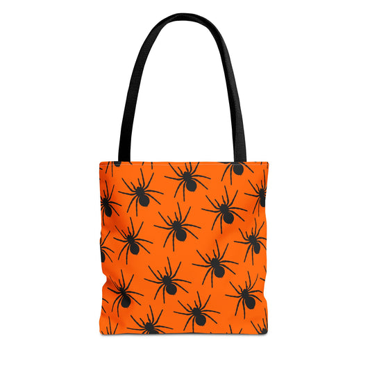 Spooky Spider Tote Bag, Halloween Accessory, Trick or Treat Bag, Eco-Friendly Shopping Bag, Fall Decor