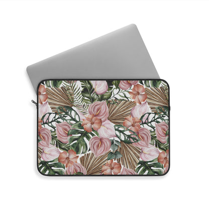 Tropical Floral Laptop Sleeve - Stylish Tech Case for Women, Laptop Accessory, Gift for Her, Floral Design, Tech Organizer