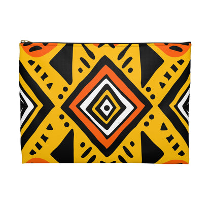 Vibrant African Print Accessory Pouch, Boho Style Cosmetic Bag, Ethnic Design Travel Organizer, Festival Gift, Handmade Clutch