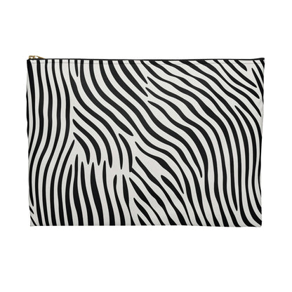 Wildlife Print Accessory Pouch - Tiger & Zebra, Makeup Bag, Clutch, Travel Organizer, Gift for Animal Lovers