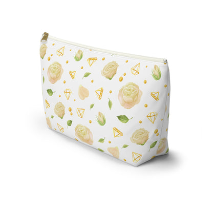 Floral Accessory Pouch - Makeup Bag, Travel Organizer, Cosmetic Case, Gift for Her, Wedding Favor
