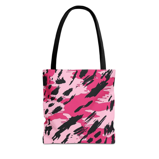 Chic Pink Abstract Tote Bag - Fashionable Carryall, Everyday Use, Shopping, Gift for Her, Trendy Eco-Friendly Bag
