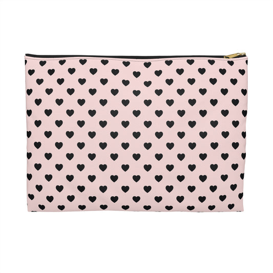 Heart Pattern Accessory Pouch, Cute Makeup Bag, Valentine Gift, Travel Organizer, Small Storage Bag, Gift for Her