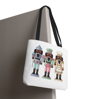 Nutcracker Trio Tote Bag — Holiday Christmas Nutcracker Soldiers Printed Tote