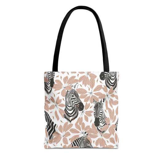 Chic Zebra Print Tote Bag, Stylish Shopping Bags, Animal Print Eco Tote, Fashionable Everyday Carry, Gift for Zoo Lovers