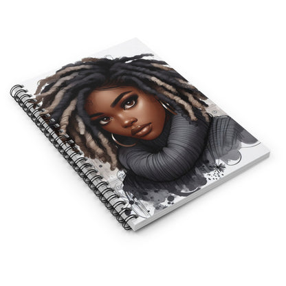 Empowering Black Woman Spiral Notebook - Ruled Line for Creative Expression
