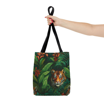 Tote Bag with Jungle Tiger Design | Eco-Friendly Shopping Bag, Gift for Animal Lovers, Reusable Tote for Travel, Beach, Farmers Market