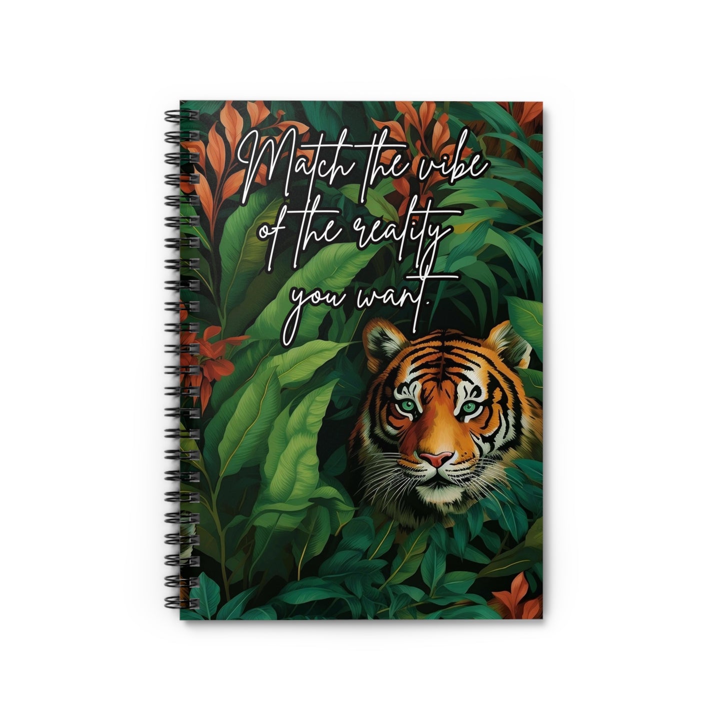 Jungle Tiger Spiral Notebook - Motivational Quote, Nature Lover Journal, Gift for Writers, Eco-Friendly Diary, School Supplies, [...]