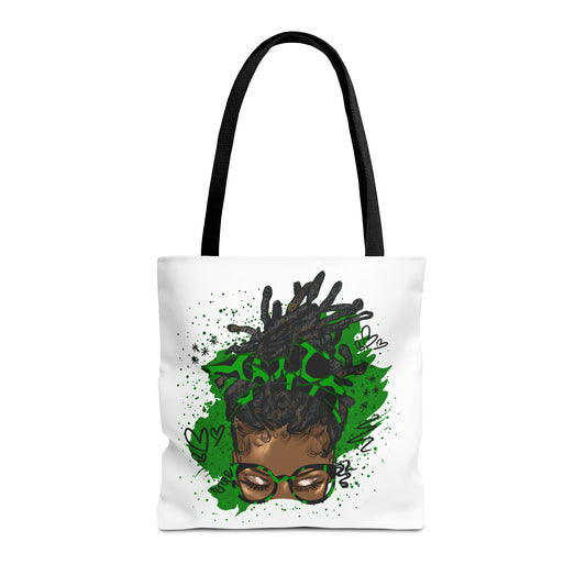 Stylish Green Tote Bag with Unique Design, Eco-Friendly Shopping Bag, Cute Gift for Her, Large Capacity Tote, Trendy Everyday Carryall