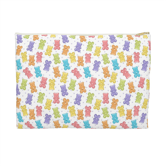 Colorful Bear Print Accessory Pouch, Cute Makeup Bag, Fun Storage for Kids, Pencil Case, Gift for Birthdays, Back to School