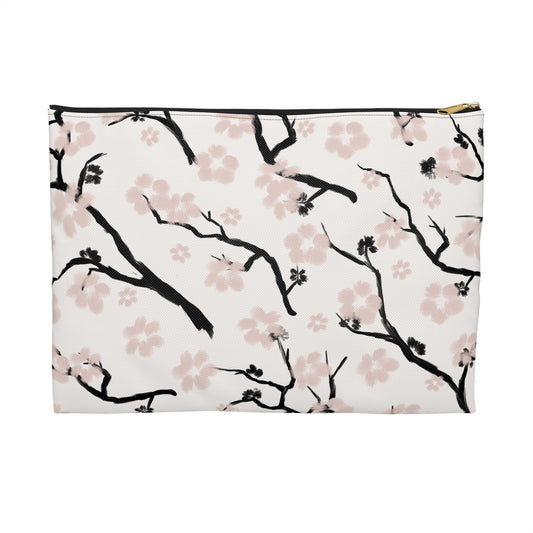 Blossom-Inspired Accessory Pouch | Floral Makeup Bag, Travel Organizer, Gift for Her, Spring Decor, Cherry Blossom Print